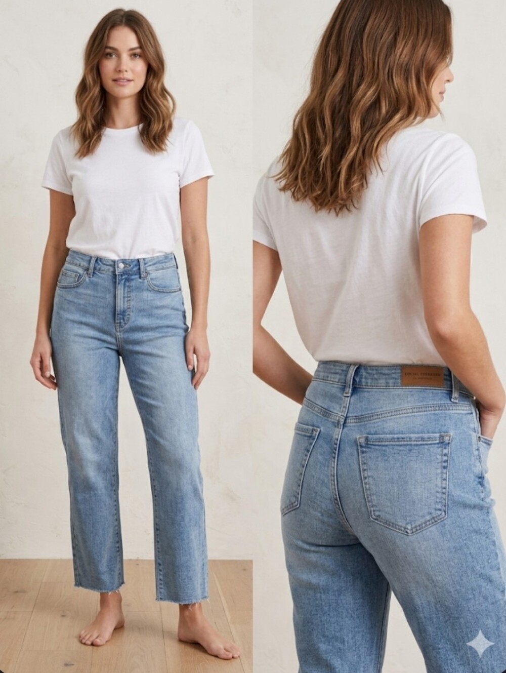 Social Standard by Sanctuary High Rise Crop Straight Jeans - Size 8